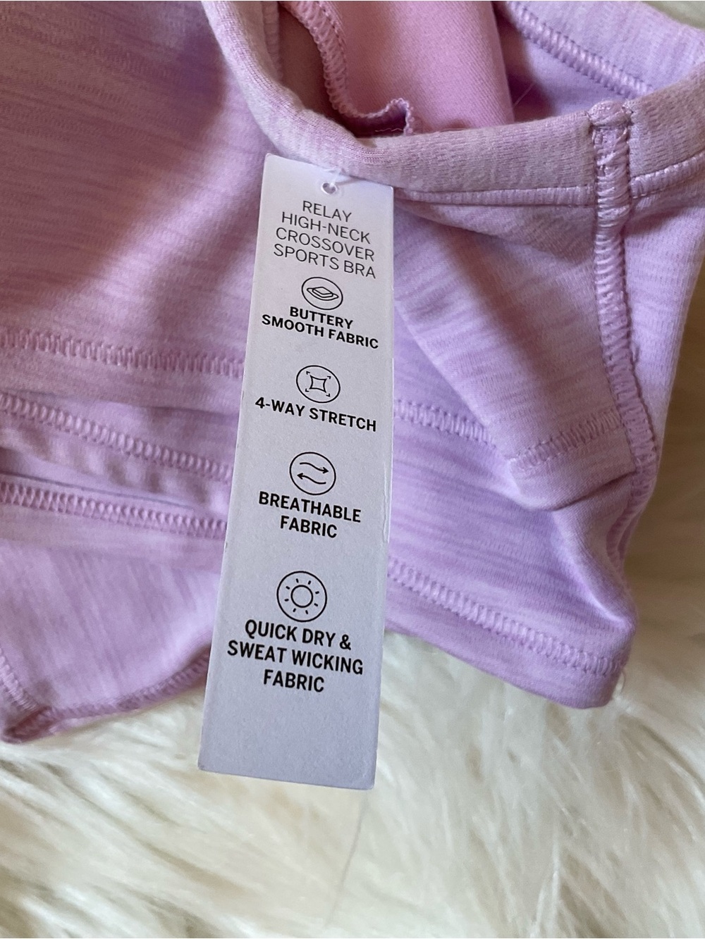 PINK Victoria’s Secret Relay High Neck Crossover Sports Bra - NWT - Medium - Picture 8 of 11